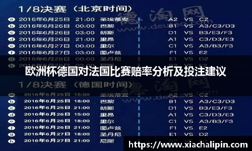欧洲杯德国对法国比赛赔率分析及投注建议